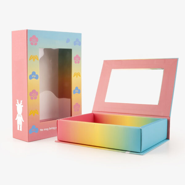 Colorful Perfume Magnetic Closure Lid Boxes OEM with Window