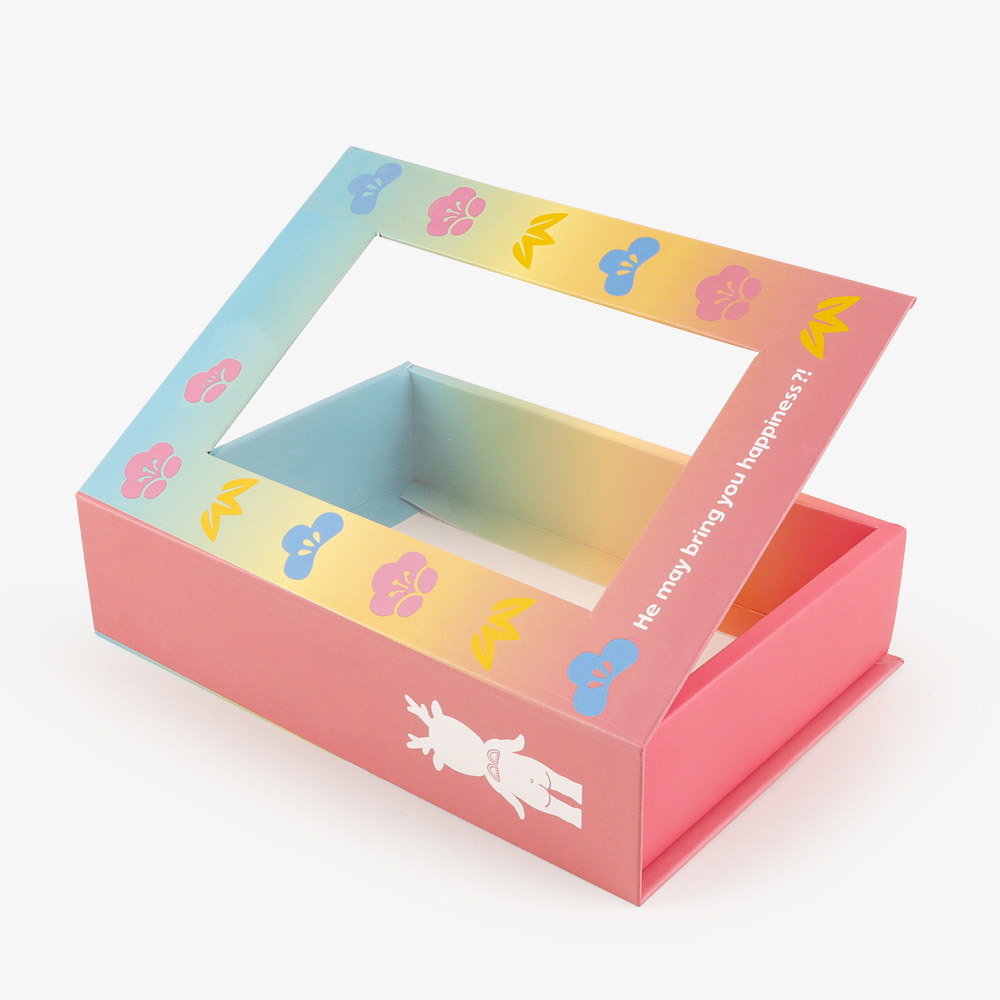 Colorful Perfume Magnetic Closure Lid Boxes OEM with Window 6 Colorful Perfume Magnetic Closure Lid Boxes OEM with Window