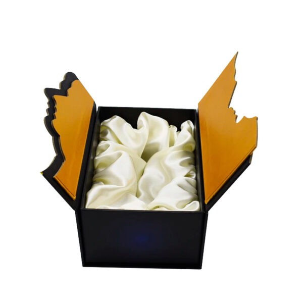 Custom Perfume Double Open Door Gift Boxes Satin Silk Insert