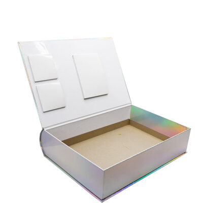 Dior Perfume Laser Silver Magnetic Closure Boxes Supplier