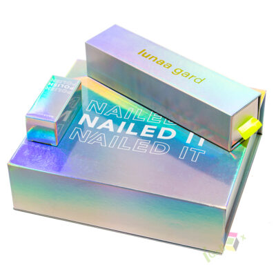 Holographic Burberry Perfume Paper Rigid Boxes Suppliers