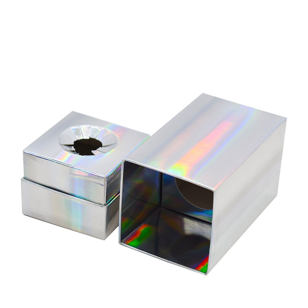 Boîtes en papier pailleté holographique pour parfums 4 Luxury Scent Perfume Glitter Holographic Laser Paper Boxes