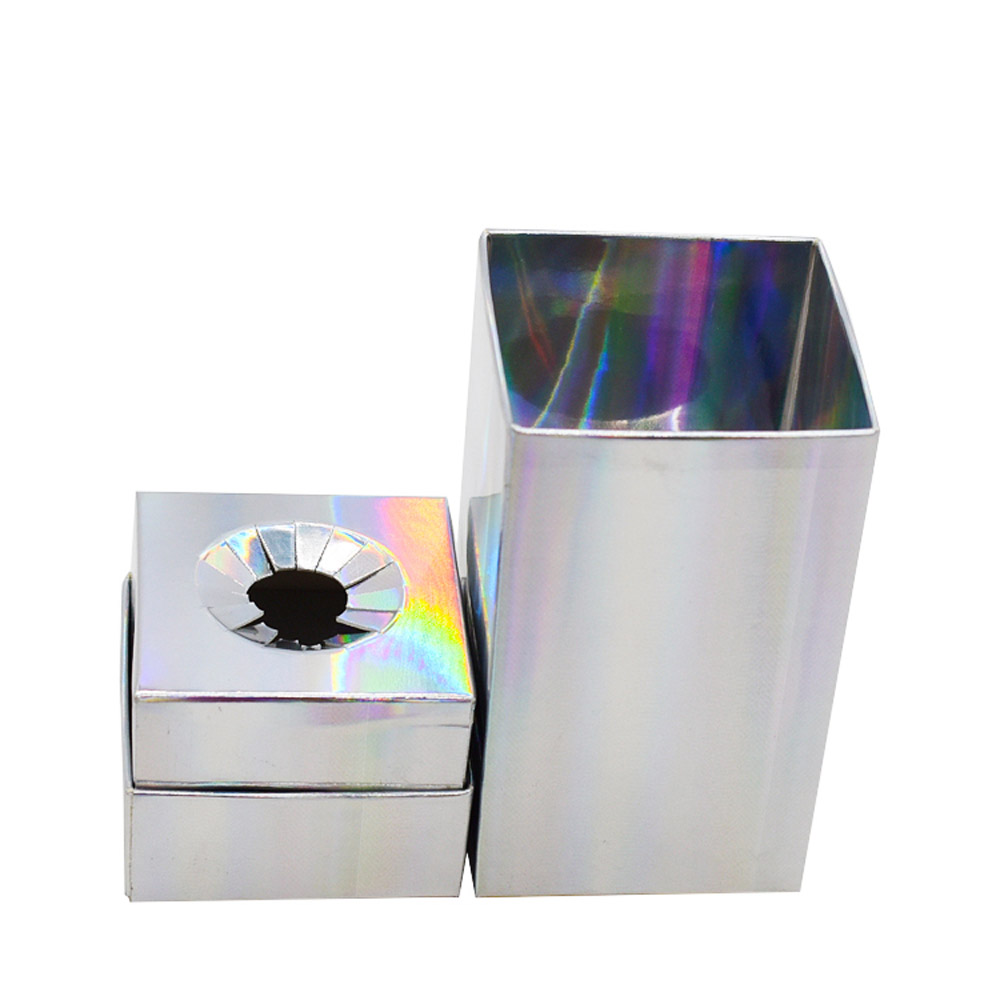Boîtes en papier pailleté holographique pour parfums 3 Luxury Scent Perfume Glitter Holographic Laser Paper Boxes
