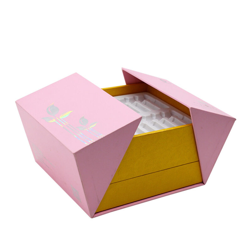 Pink Color Custom Perfume Sample Packaging Boxes Distributor