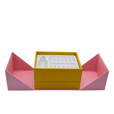 Pink Color Custom Perfume Sample Packaging Boxes Distributor