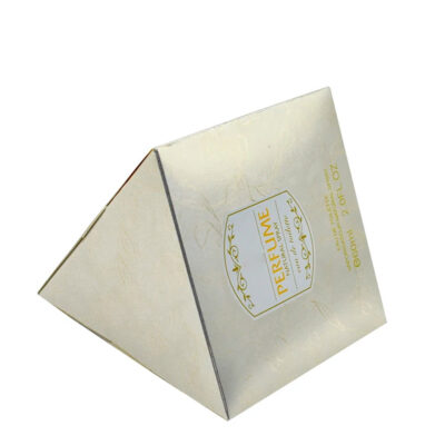 White Triangle Paper Packing Gift Perfume Boxes Distributor