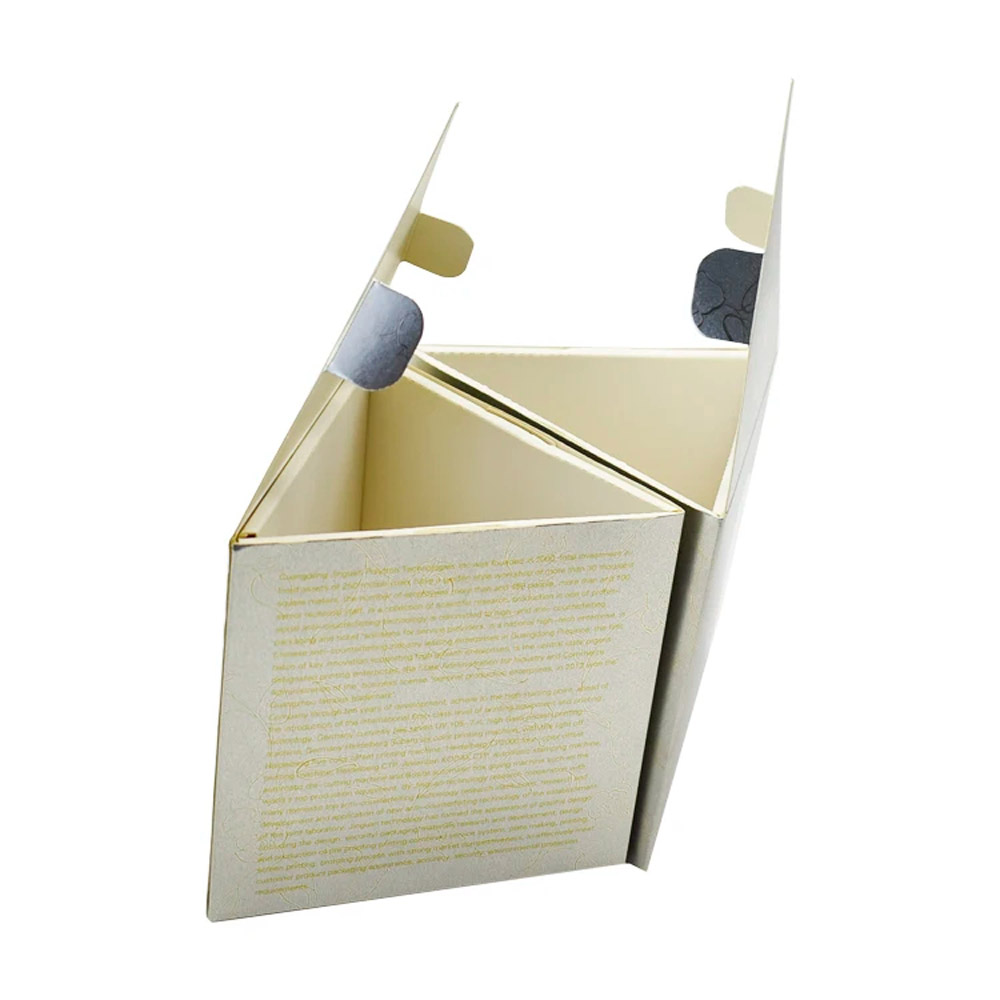 White Triangle Paper Packing Gift Perfume Boxes Distributor