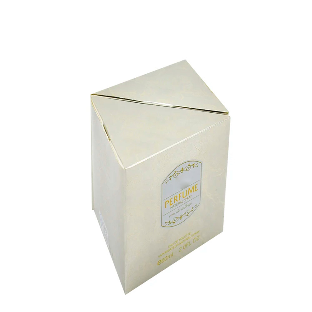 White Triangle Paper Packing Gift Perfume Boxes Distributor