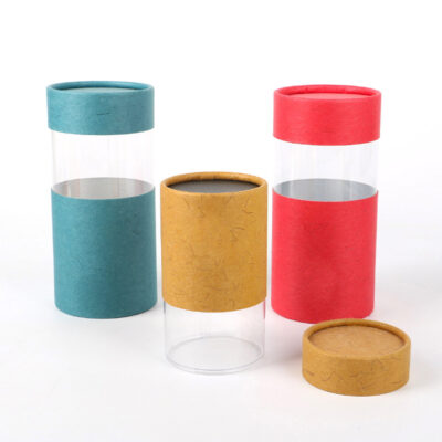 Custom Eco-Friendly Perfume Cylinder Boxes with Window Custom Eco-Friendly Perfume Cylinder Boxes with Window