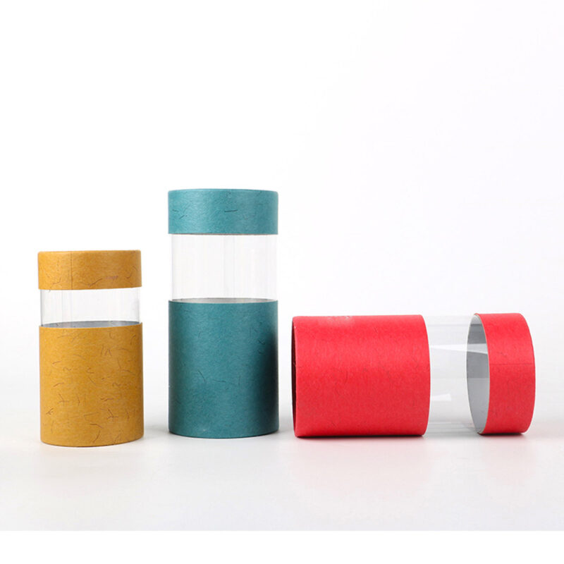 Custom Eco-Friendly Perfume Cylinder Boxes with Window Custom Eco-Friendly Perfume Cylinder Boxes with Window