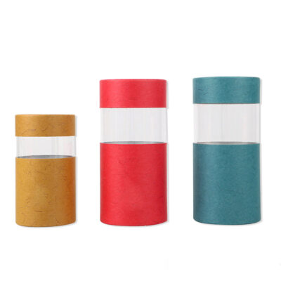 Custom Eco-Friendly Perfume Cylinder Boxes with Window Custom Eco-Friendly Perfume Cylinder Boxes with Window