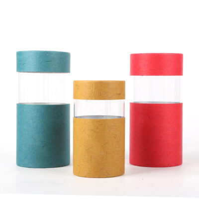 Custom Eco-Friendly Perfume Cylinder Boxes with Window Custom Eco-Friendly Perfume Cylinder Boxes with Window