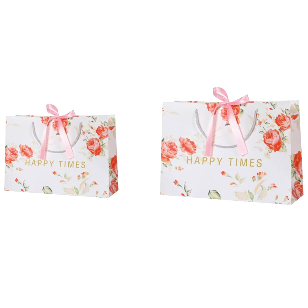 Custom Logo Perfume Gift Paper Bags with Ribbon Closure OEM