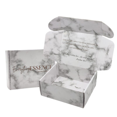 Custom Marble Glossy Perfume Subscription Packaging Boxes