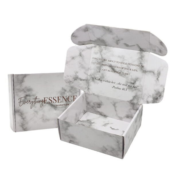 Custom Marble Glossy Perfume Subscription Packaging Boxes