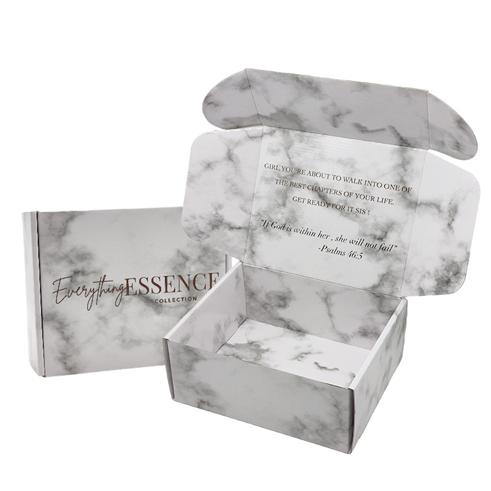 Custom Marble Glossy Perfume Subscription Packaging Boxes