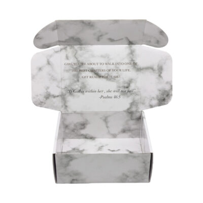 Custom Marble Glossy Perfume Subscription Packaging Boxes