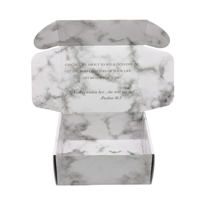 Custom Marble Glossy Perfume Subscription Packaging Boxes