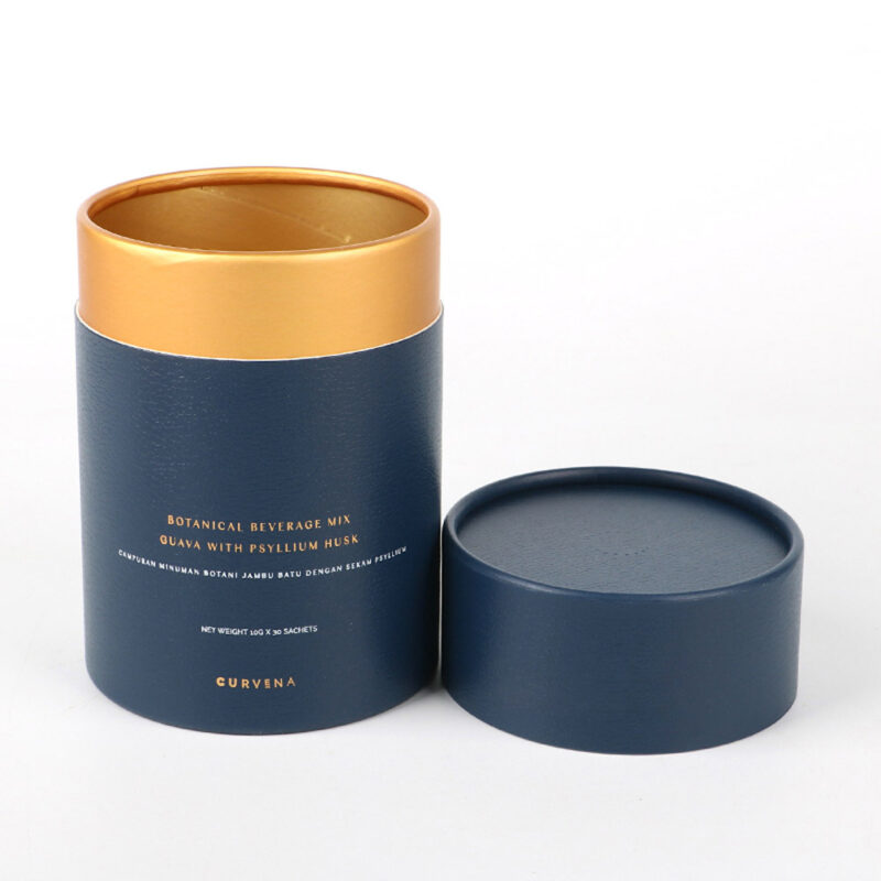 Custom Recyclable Cylinder Round Perfume Kraft Paper Tube