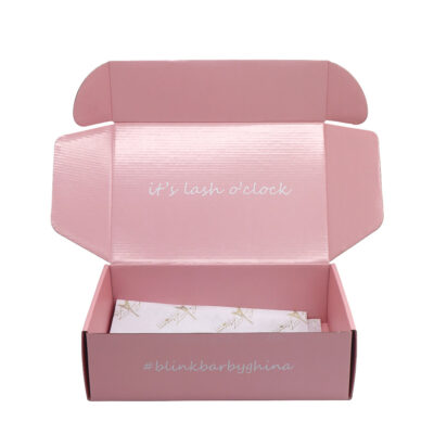 Anpassade korrugerade rosa fraktlådor för parfym med varumärke Customized Branded Perfume Corrugated Pink Shipping Boxes