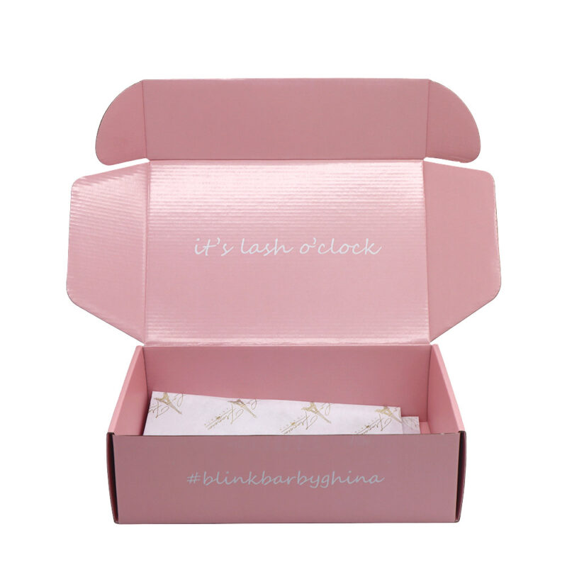 Anpassade korrugerade rosa fraktlådor för parfym med varumärke Customized Branded Perfume Corrugated Pink Shipping Boxes