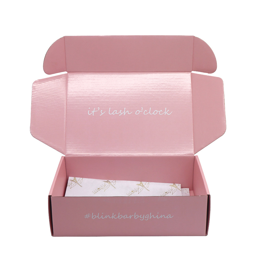 Anpassad parfym med varumärke korrugerad rosa fraktlådor 4 Customized Branded Perfume Corrugated Pink Shipping Boxes