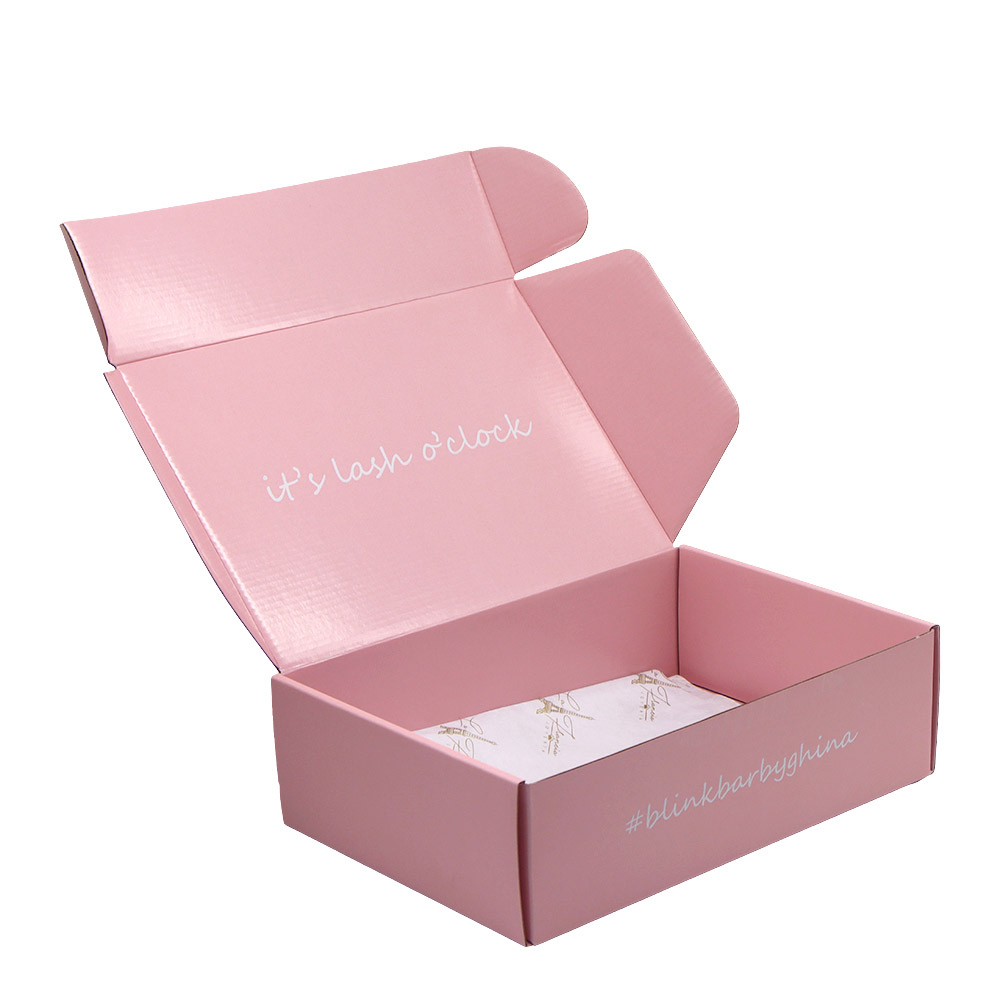 Anpassad parfym med varumärke korrugerad rosa fraktlådor 3 Customized Branded Perfume Corrugated Pink Shipping Boxes