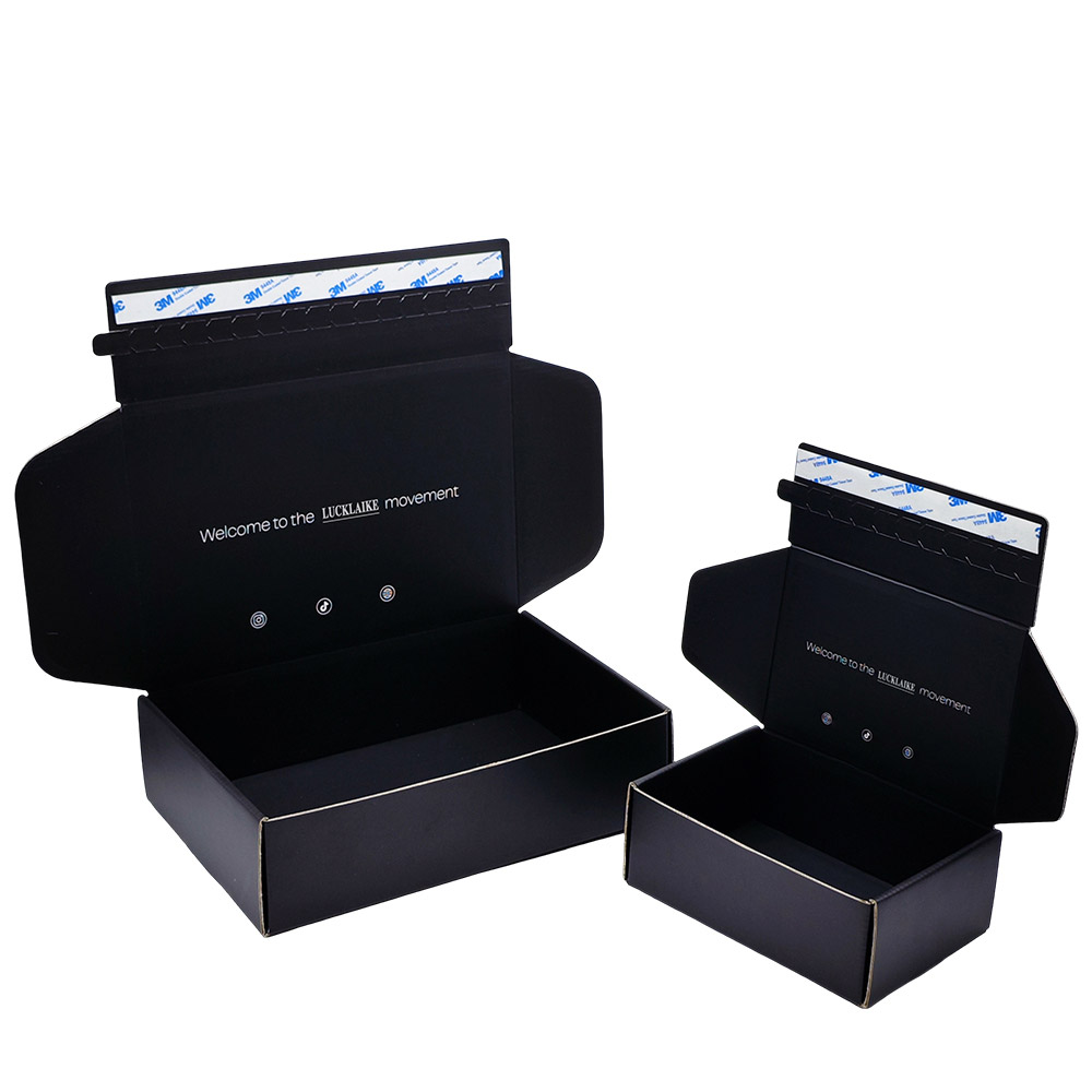 Luxury Custom Print Tear Strip Black Perfume Mailer Boxes