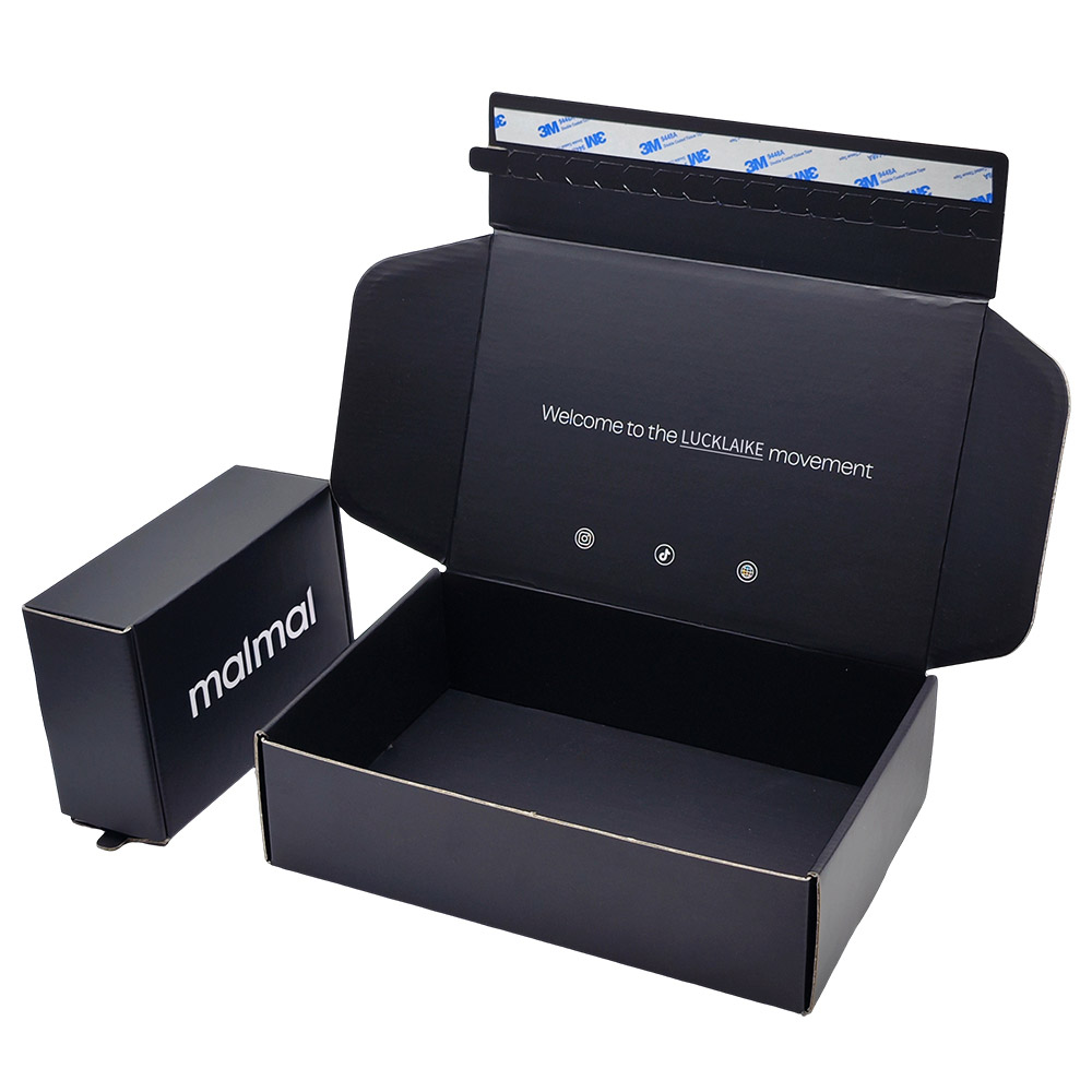 Luxury Custom Print Tear Strip Black Perfume Mailer Boxes