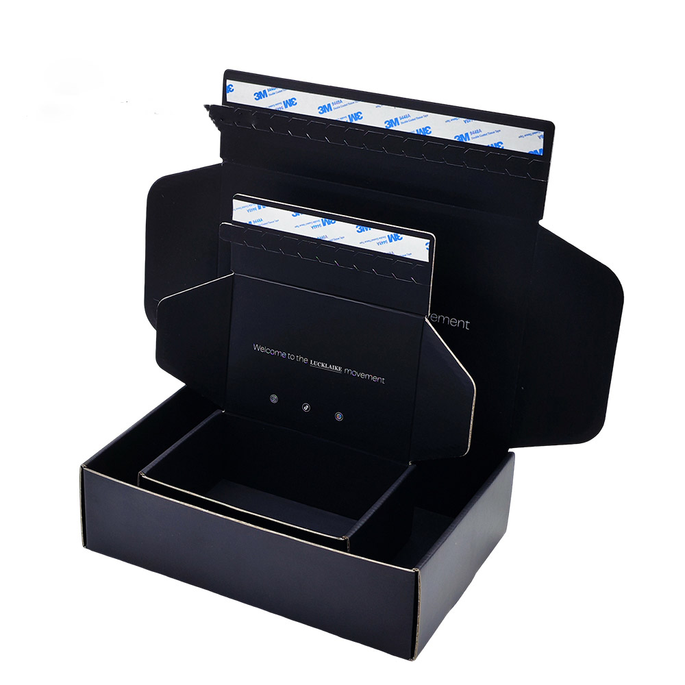 Luxury Custom Print Tear Strip Black Perfume Mailer Boxes
