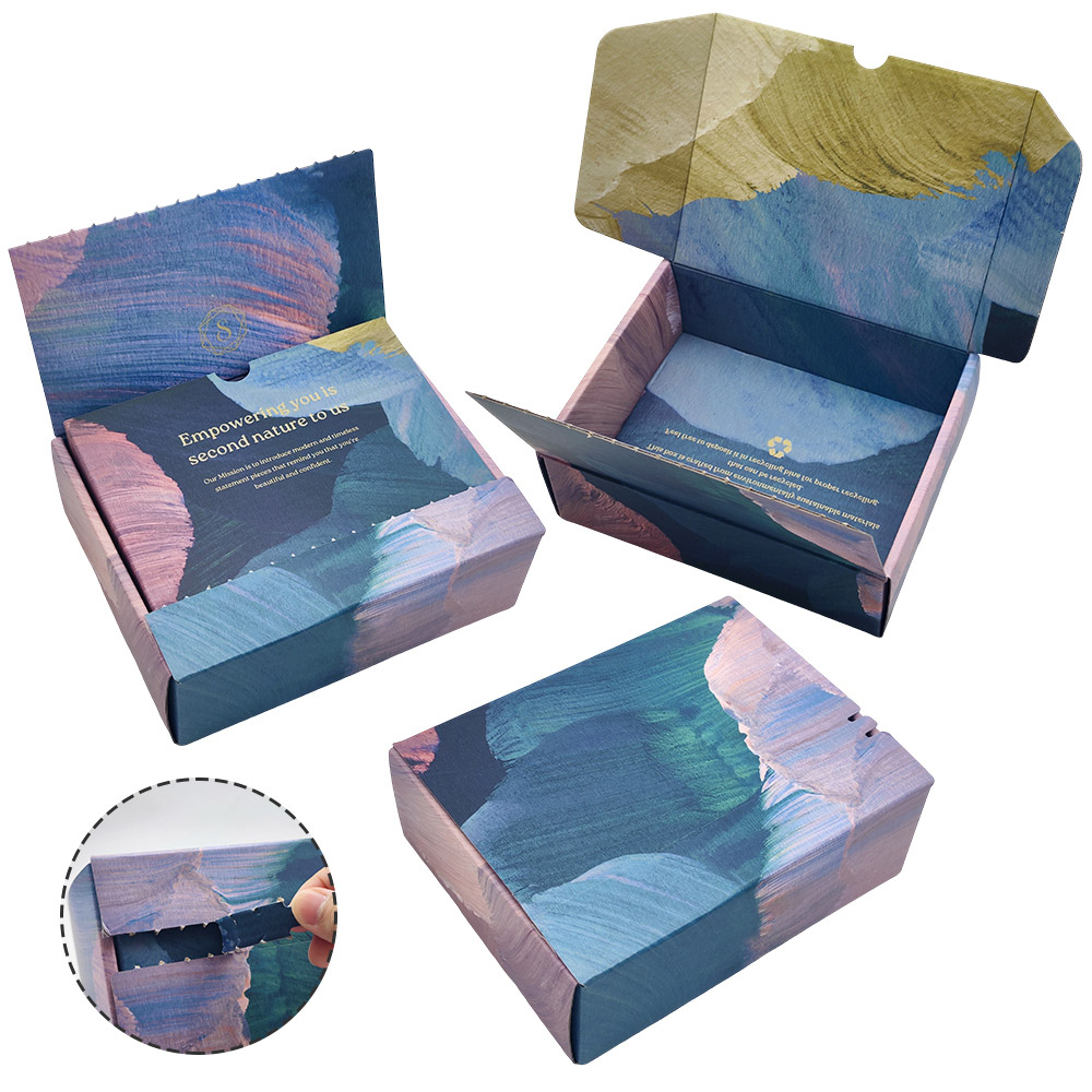 Förpackningar för parfymflaskor Självförseglande lådor med rivremsa 2 Perfume Bottle Packaging Tear Strip Self Sealing Boxes