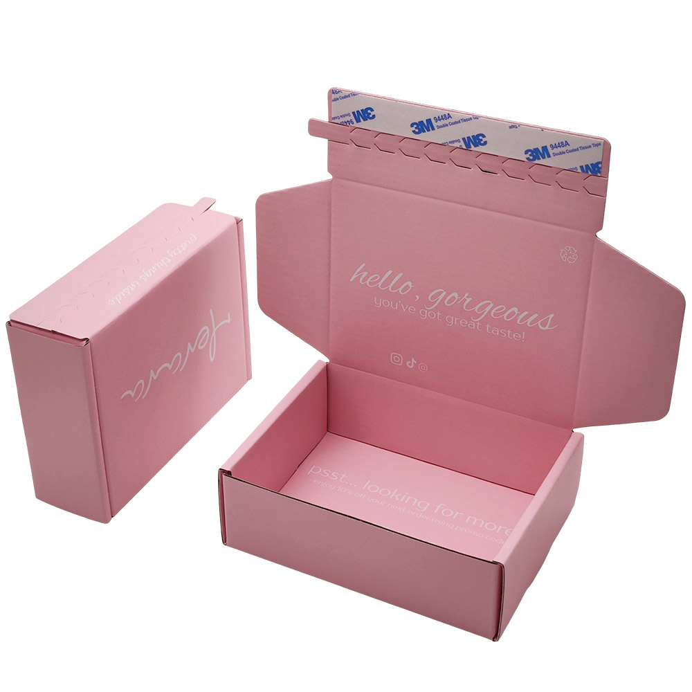 Perfume Self Seal Zipper Tear Strip Mailing Corrugated Boxes