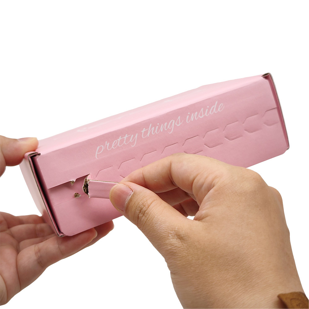 Perfume Self Seal Zipper Tear Strip Mailing Corrugated Boxes
