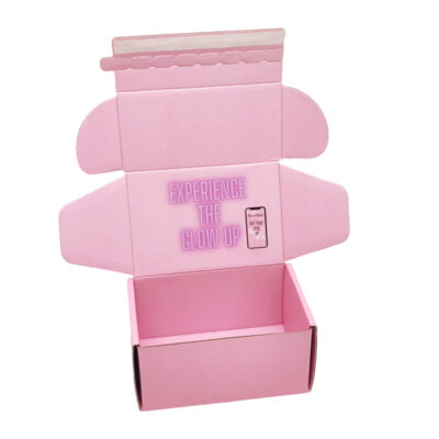 Rosa korrugerad lätt rivbar remsa Mailer parfymlådor Kina Pink Corrugated Easy Tear Strip Mailer Perfume Boxes China