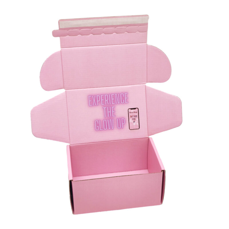 Rosa korrugerad lätt rivbar remsa Mailer parfymlådor Kina Pink Corrugated Easy Tear Strip Mailer Perfume Boxes China