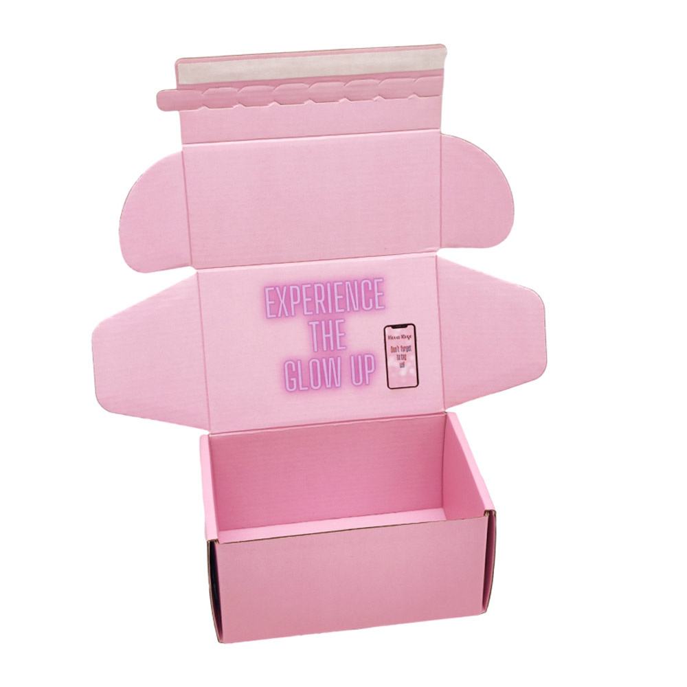 Rosa korrugerad lättrivbar remsa för postförsändelser Parfymaskar Kina 3 Pink Corrugated Easy Tear Strip Mailer Perfume Boxes China