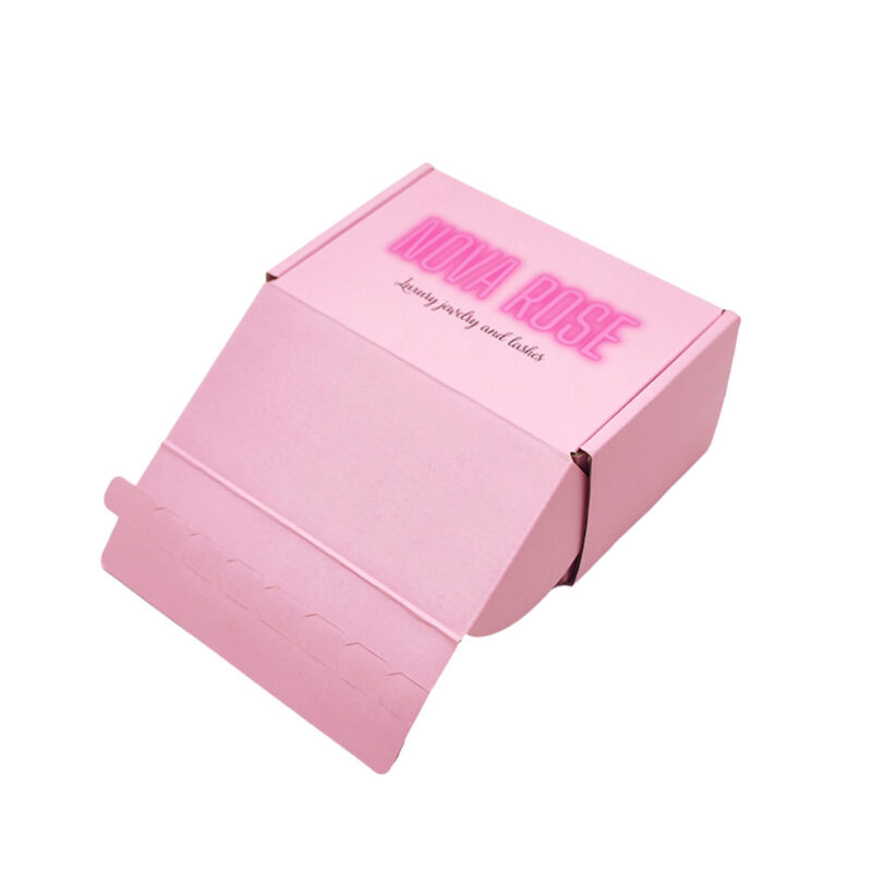 Rosa korrugerad lätt rivbar remsa Mailer parfymlådor Kina Pink Corrugated Easy Tear Strip Mailer Perfume Boxes China