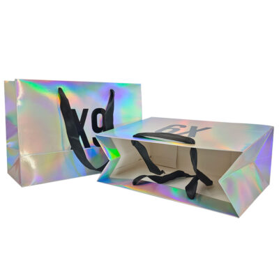 Wholesale Custom Perfume Holographic Gift Paper Bags