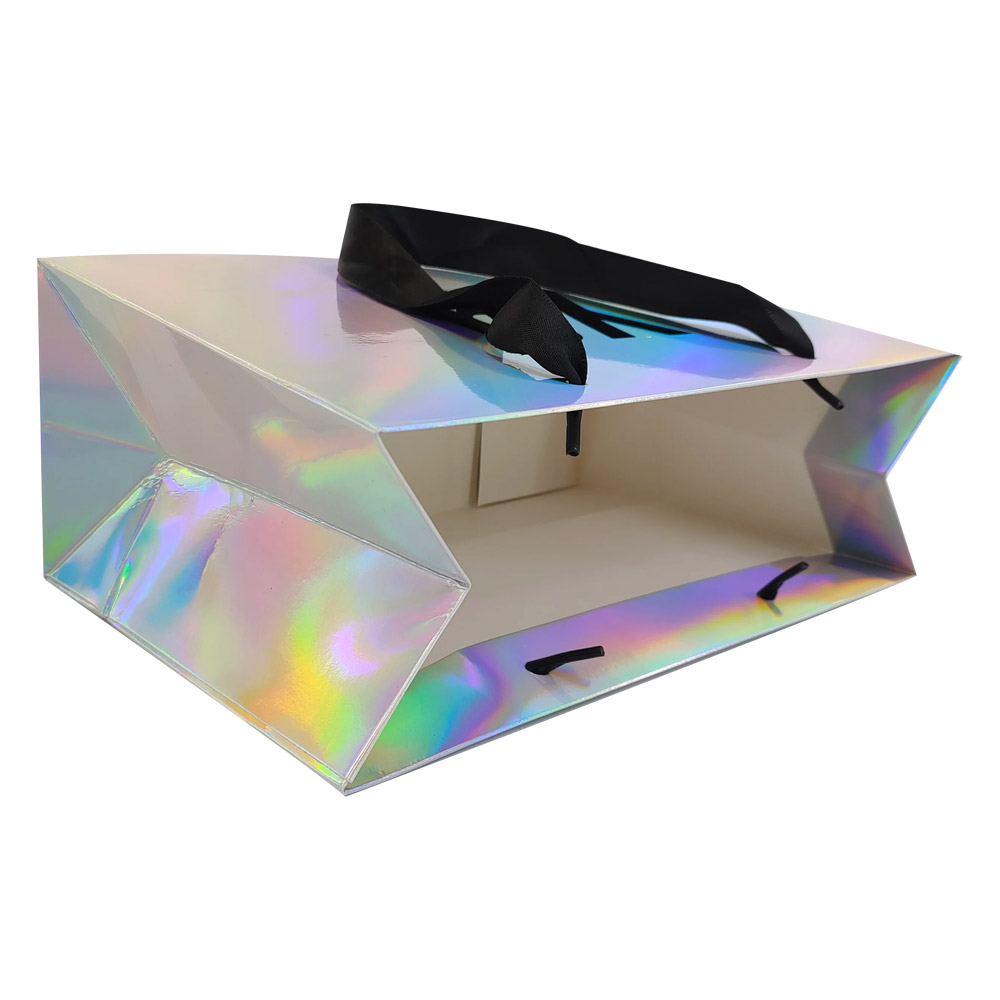 Wholesale Custom Perfume Holographic Gift Paper Bags