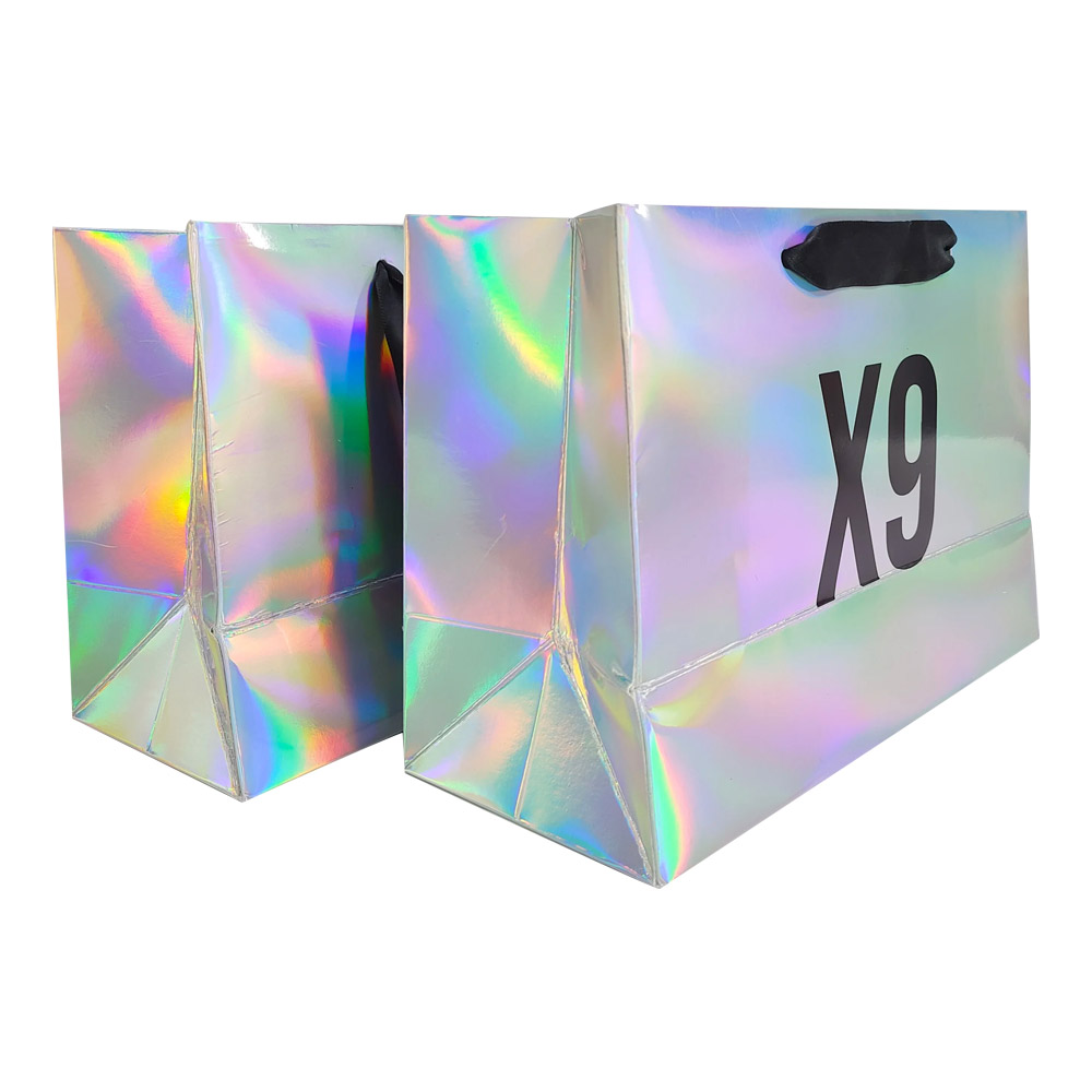 Wholesale Custom Perfume Holographic Gift Paper Bags