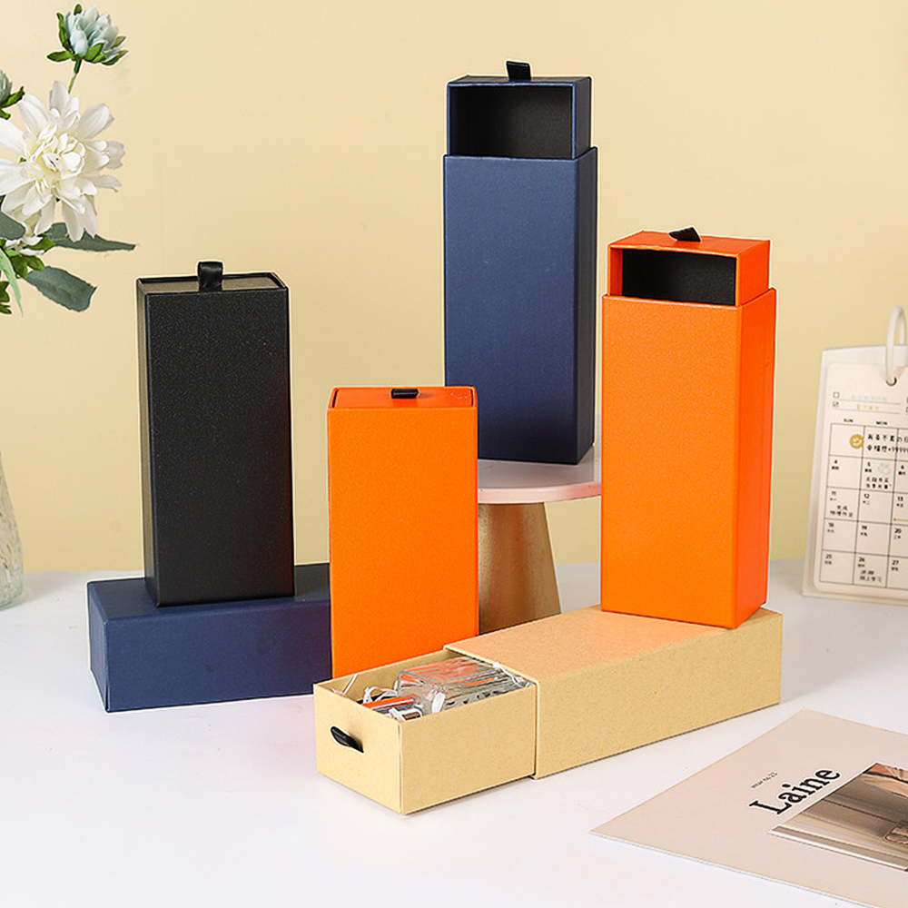 High End Paper Drawer Perfume Boxes ISO14001 Certified